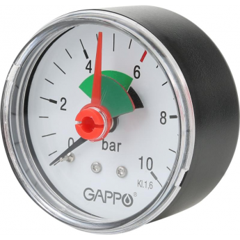 Манометр аксиальный GAPPO G1471.10 с указателем предела 10