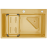 Мойка для кухни с коландером из нержавеющей стали GAPPO сатин золотой GS7246-3