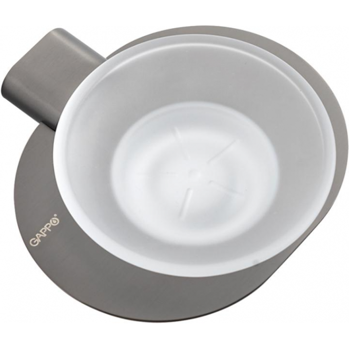Мыльница GAPPO G309 сатин/оружейная сталь G30902-9