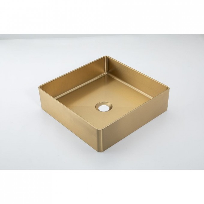 Раковина накладная GAPPO сатин золотой GX201-3