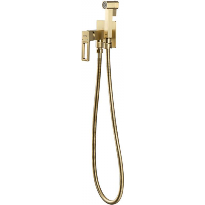 Смеситель с гигиеническим душем GAPPO G17-3 сатин золотой G7217-13