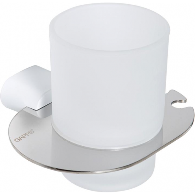 Стакан для ванной GAPPO G309 белый/хром G30906-8