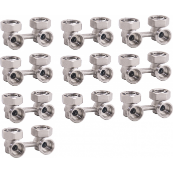 Узел нижнего подключения радиатора GAPPO G268.05 3/4"х3/4" для двухтрубной системы Н-образный, угловой