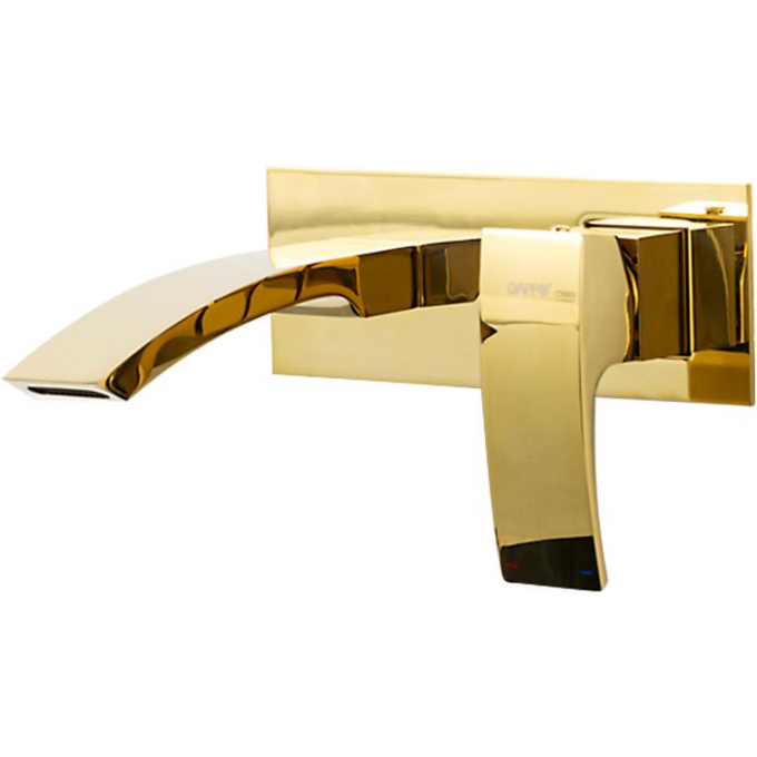 Встраиваемый смеситель для раковины GAPPO G07-3 сатин золотой G1007-23